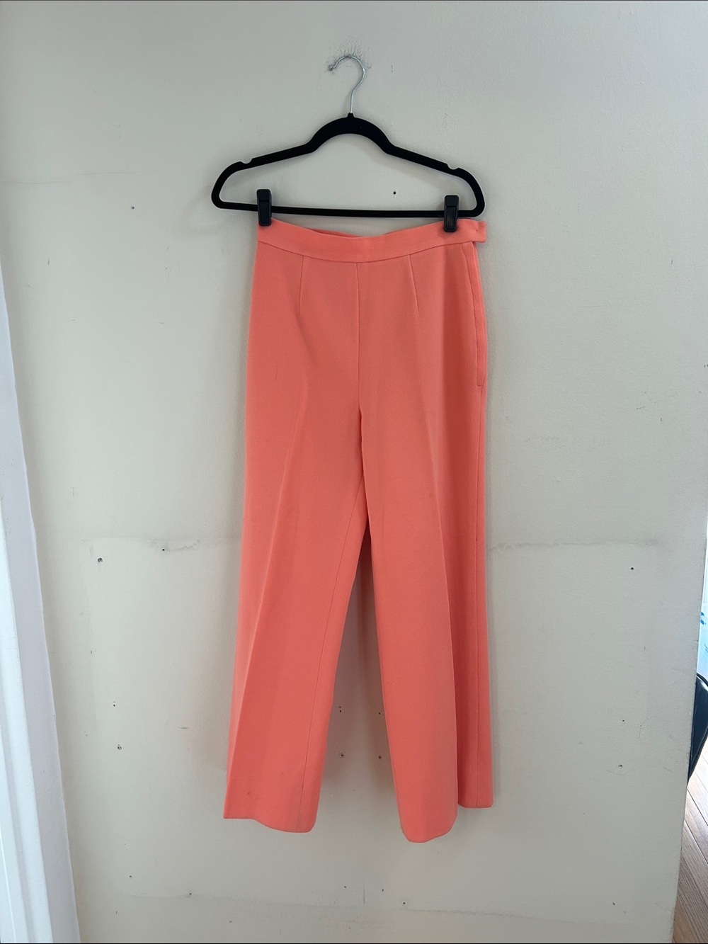 Original Joan Noelck Vintage Handmade Coral High Rise Pleated Pants 28” Waist*